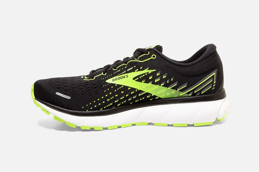 Brooks Running Shoes Mens Black/Green - Ghost 13 Road - 7931-ENOYP